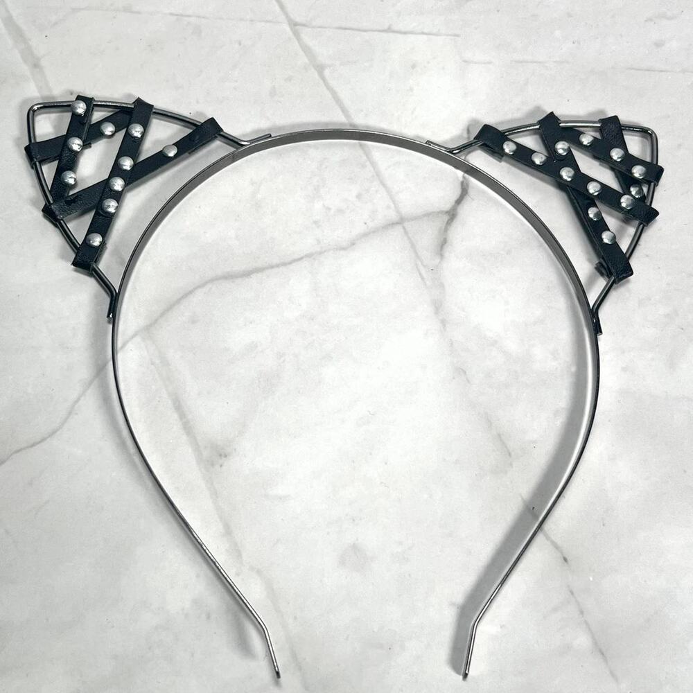 Unique Cat Ears Headband w/ Studs